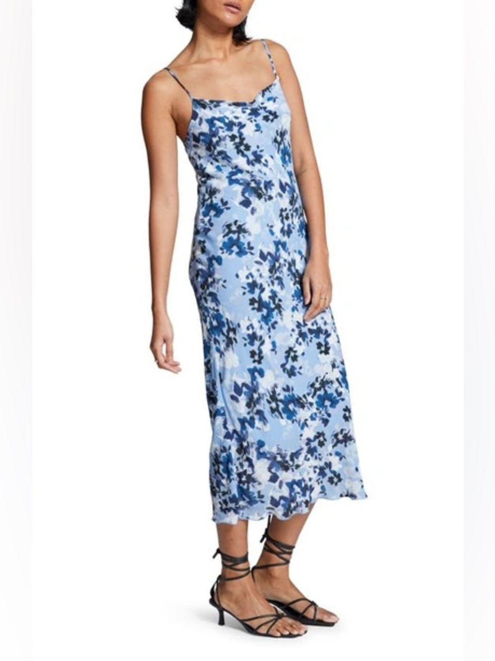 & OTHER STORIES
Abstract Floral Cowl Neck Slipdress In Blue Aop